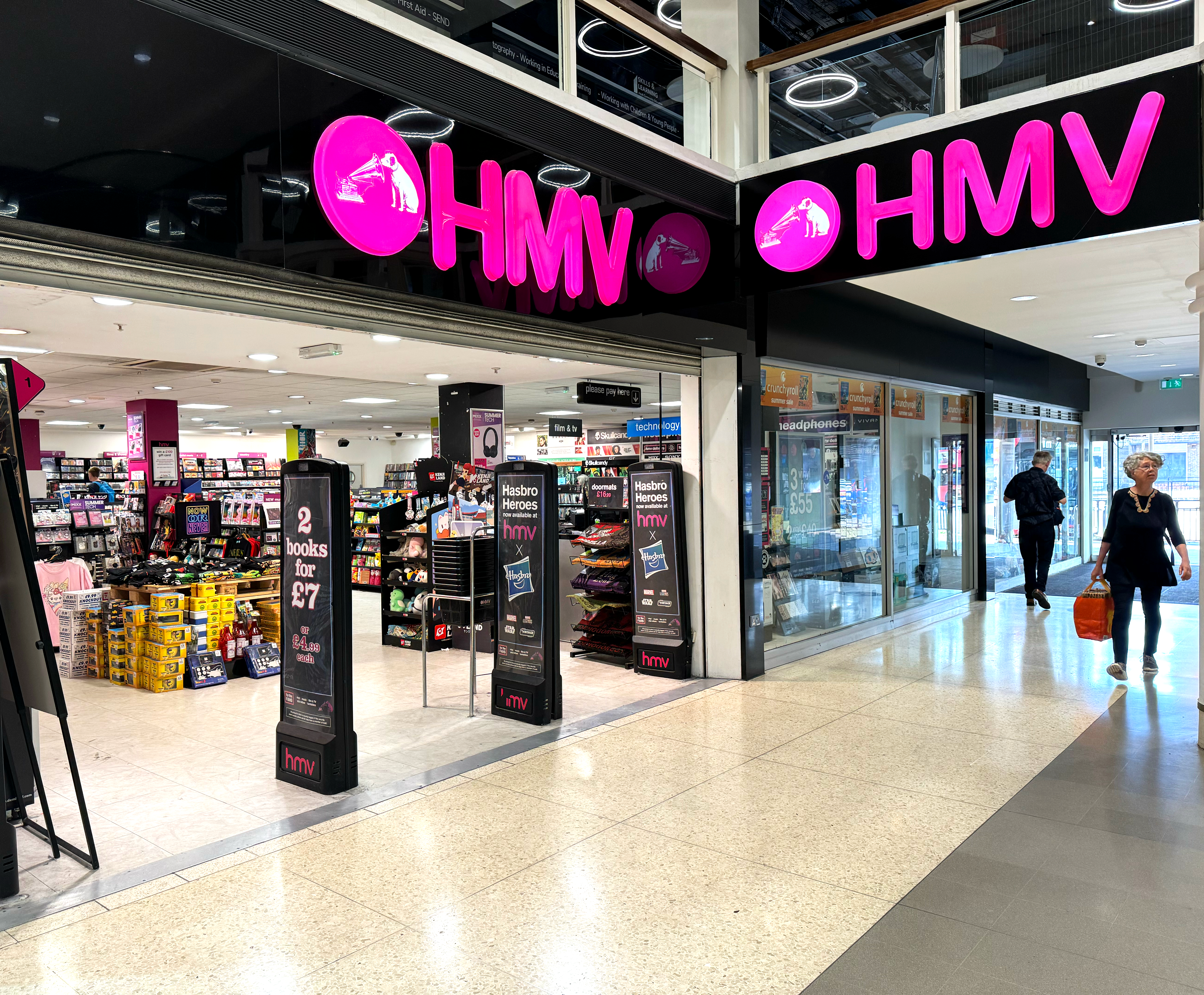 HMV Poole storefront inside The Dolphin shopping centre
